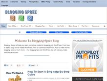 Tablet Screenshot of bloggingspree.com